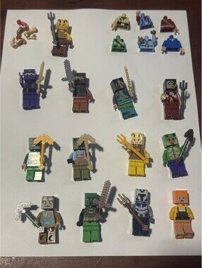 minecraft lego minifigures lot Plus Huge Bag Of Legos